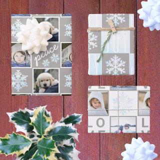 Snowflake White Opal Peace Joy Love 4 Photo  Sheets