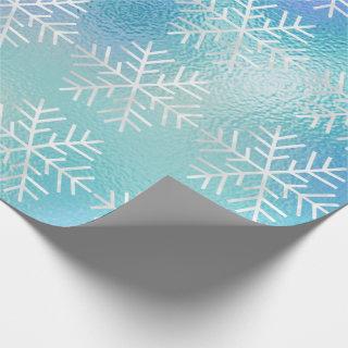 Snowflakes Christmas Holiday Blue Frozen Merry