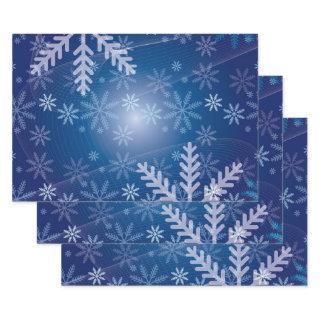 Snowflakes in Blue  Sheets