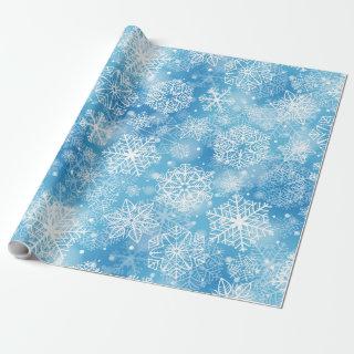 Snowflakes on blue