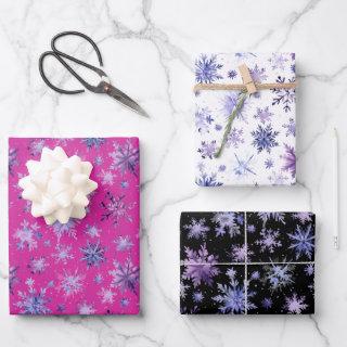 Snowflakes purple  sheets