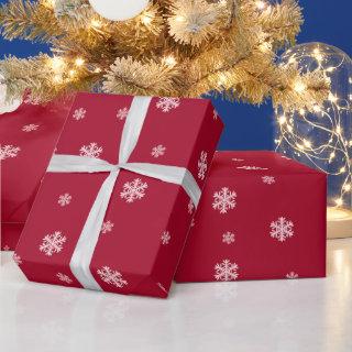 Snowflakes red Christmas holiday