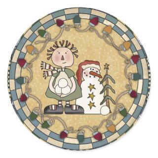 Snowman and Raggedy Doll Stickers - Customized
