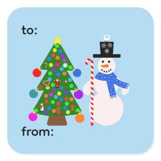 Snowman & Christmas Tree #3-3 Stickers
