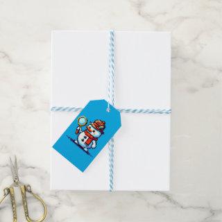 Snowman Detective: 8-Bit Winter Mystery Gift Tags
