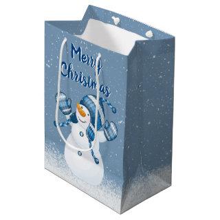 Snowman Snowflakes  Medium Gift Bag