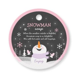 Snowman Soup Christmas Hot Chocolate Gift Favor Tags