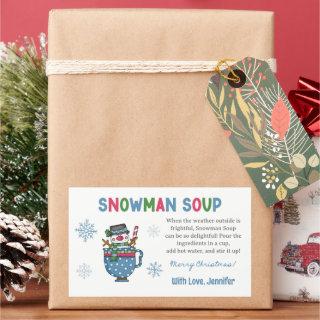 Snowman Soup Recipe Snowman Soup Favor Label