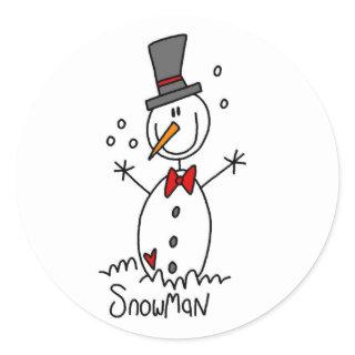Snowman Stick Figure Sticker
