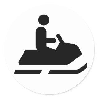 Snowmobile Symbol Sticker
