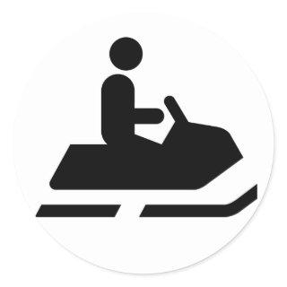 Snowmobile Symbol Sticker