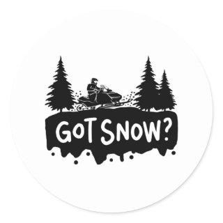 Snowmobiling - Got Snow Classic Round Sticker