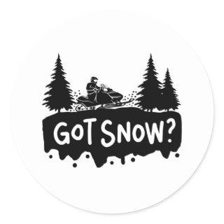 Snowmobiling - Got Snow Classic Round Sticker