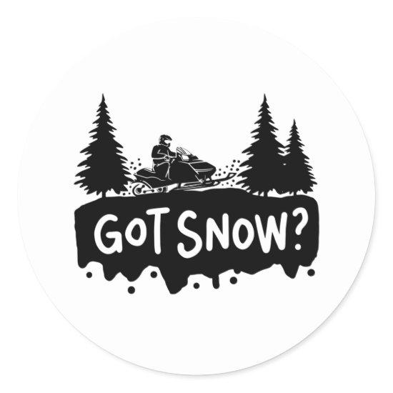Snowmobiling - Got Snow Classic Round Sticker