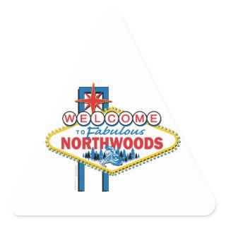 Snowmobiling/Welcome to the Fabulous Northwoods Triangle Sticker
