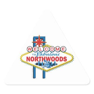 Snowmobiling/Welcome to the Fabulous Northwoods Triangle Sticker