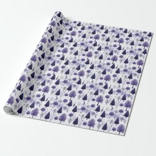 Snowy Forest Purple Christmas  Roll