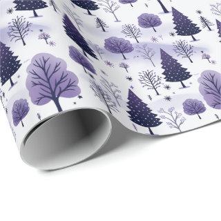 Snowy Forest Purple Christmas  Roll
