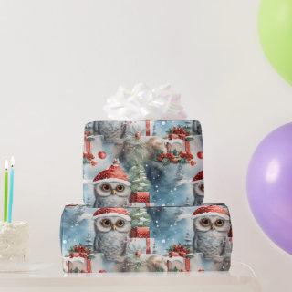 Snowy owl Christmas