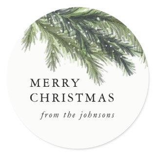 Snowy Pines Christmas Sticker