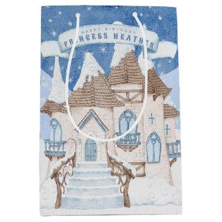 Snowy Winter Castle Medium Gift Bag