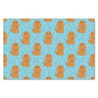 Snuffleupagus Blue Stars & Dots Pattern Tissue Paper