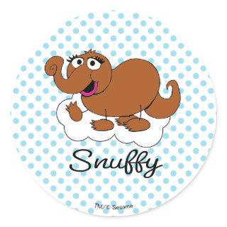 Snuffleupagus Doodley Graphic Classic Round Sticker