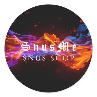 Snus Shop Tobacco Vape Smoke CBD oil Classic Round Sticker