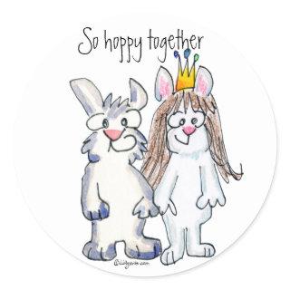 So Hoppy Together -Cartoon Rabbit Sticker