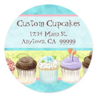 So Many Cupcakes, so Little Time!  Address Sticker
