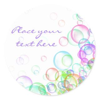 Soap Bubbles Classic Round Sticker