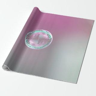 soap bubbles flying in the air