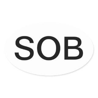 SOB OVAL STICKER