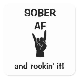 Sober AF Stickers, Addiction Recovery Stickers