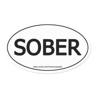 Sober Oval Sticker