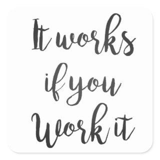 Sobriety 12 step recovery quote gift clean sober square sticker