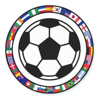 Soccer 2010 classic round sticker