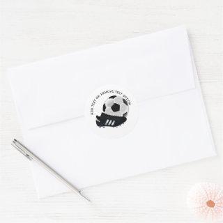 Soccer Ball and Shoe Classic Round Sticker
