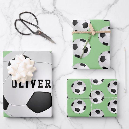 Soccer Football Ball Pattern Kids Name Birthday  Sheets