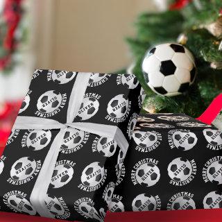 Soccer Football Balls Kids Name Black Christmas