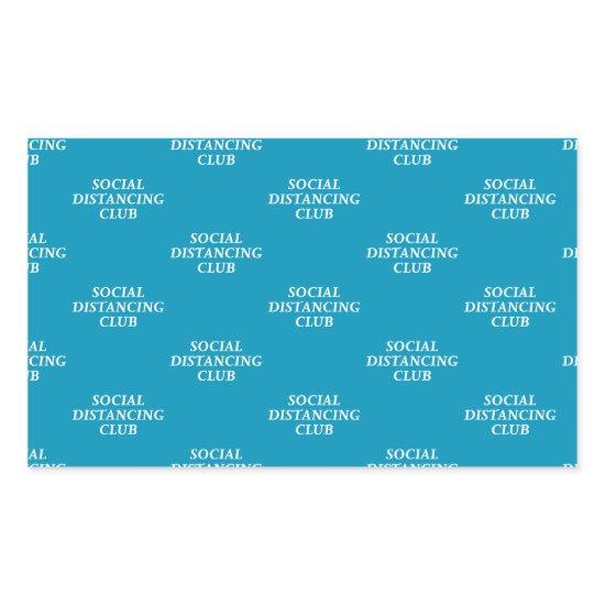 Social Distancing Club Rectangular Sticker