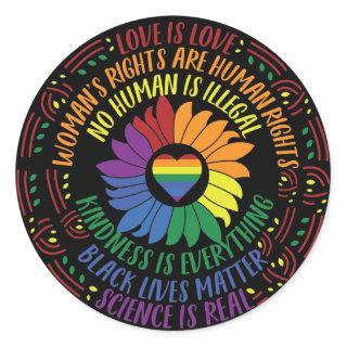 Social Justice Word Art   Classic Round Sticker
