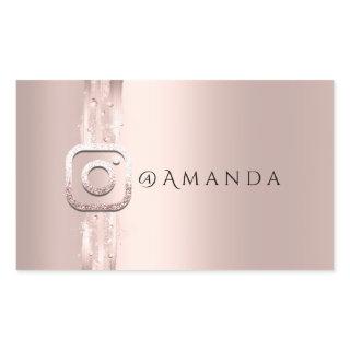 Social Media Makeup  Glam Event Instagra Logo Rectangular Sticker