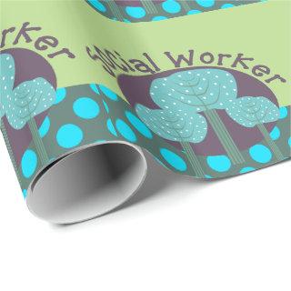 Social Worker Gift Wrap Trees Design