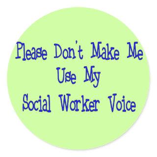 Social Worker Gifts Classic Round Sticker