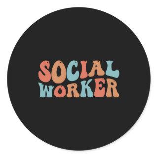 Social Worker Month Social Workers Classic Round Sticker