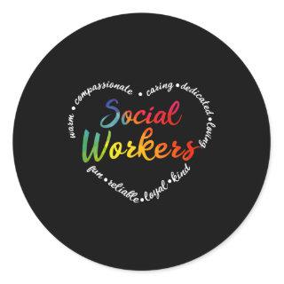 Social Worker Social Work Caseworker Public Servan Classic Round Sticker