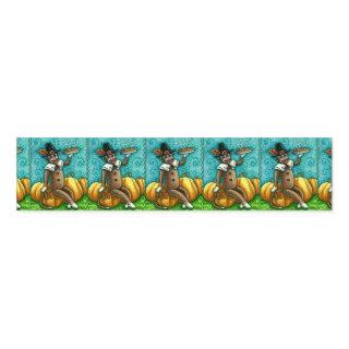 SOCK MONKEY THANKSGIVING AND PUMPKIN PIE NAPKIN BANDS