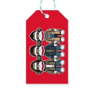 SockMonkey Hunter Brothers and their Angel Friend Gift Tags