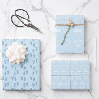 Soft blue baby shower  sheets